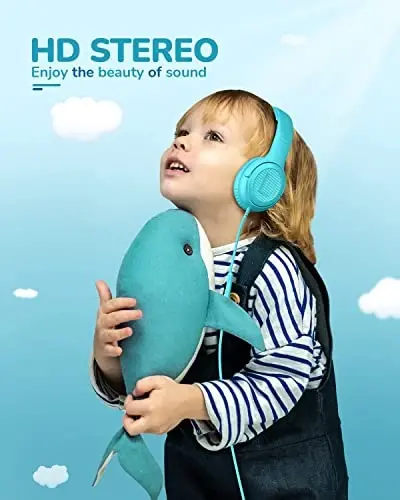 awatrue Toddler Kids Headphones Wired - Headphones for Kids Volume Limit 85/94dB Headset 3.5mm Jack Adjustable Foldable Headsets for Girls Boys Children Teens Pad Smartphones School - AWATRUE (1)