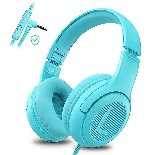 awatrue Toddler Kids Headphones Wired - Headphones for Kids Volume Limit 85/94dB Headset 3.5mm Jack Adjustable Foldable Headsets for Girls Boys Children Teens Pad Smartphones School 