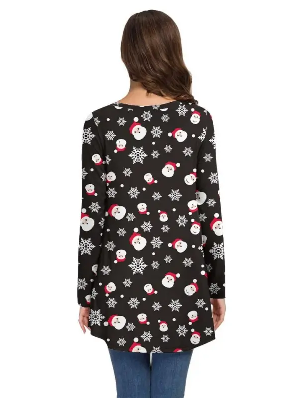 AWULIFFAN Women's Fall Long Sleeve V-Neck T-Shirt Sleepwear Tunic Tops Blouse Shirts - 3