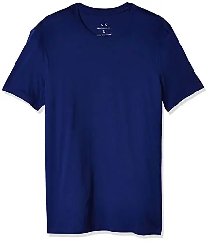 AX Armani Exchange erkaklar uchun bir rangli oddiy Pima futbolka - 1