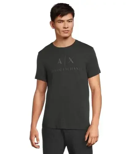 AX Armani Exchange erkaklar uchun logotipi bo'lgan futbolka - A | X ARMANI EXCHANGE