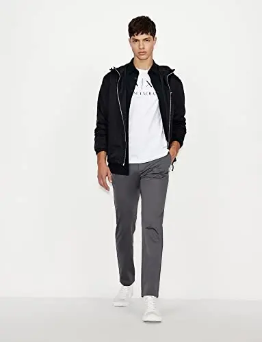 AX Armani Exchange erkaklar uchun logotipi bo'lgan futbolka - 3