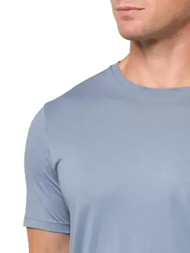 AX Armani Exchange erkaklar uchun oddiy rangli asosiy Pima dumaloq bo'yin - 3