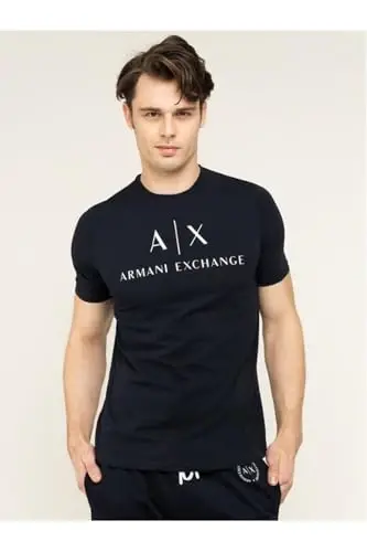 AX Armani Exchange Men's Crew Neck Logo Tee - AX (1)