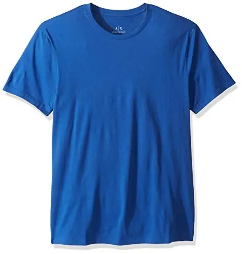 AX Armani Exchange Men's Solid Colored Basic Pima Crew Neck - AX