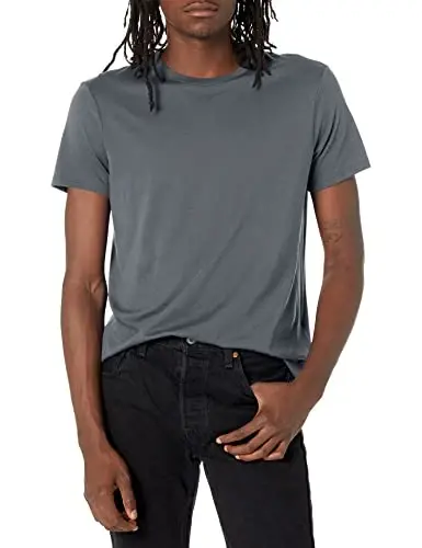 AX Armani Exchange Men's Solid Colored Basic Pima Crew Neck 