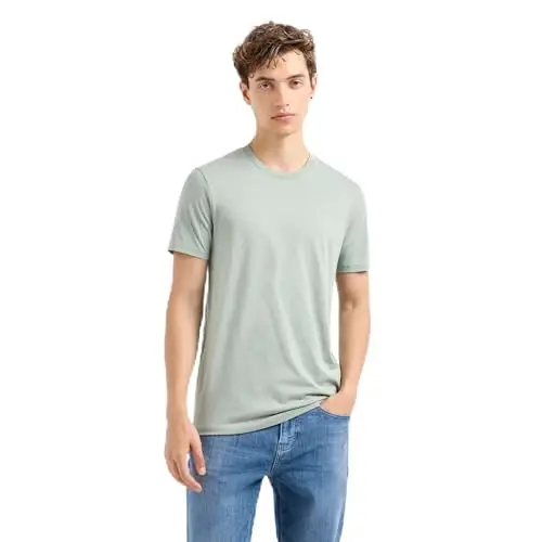 AX Armani Exchange Men's Solid Colored Basic Pima Crew Neck - 1