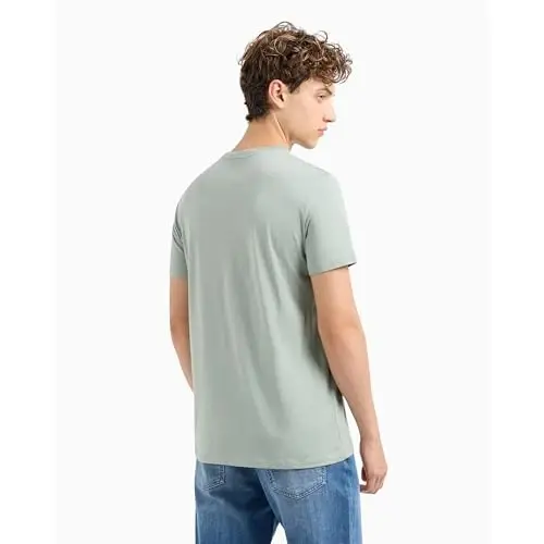 AX Armani Exchange Men's Solid Colored Basic Pima Crew Neck - 4