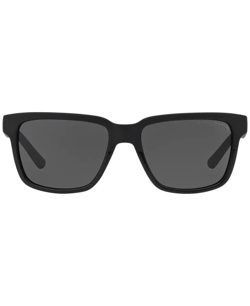 Unisex Polarized Sunglasses AX4026S-BLACK MATTE/GREY - Armani Exchange (1)