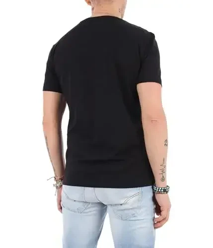 A|X Armani Exchange Men's Basic Pima V Neck Tee, Black, X-Large - 5