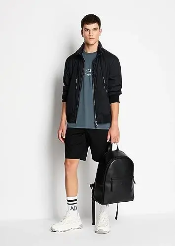 A｜X Armani Exchange Mens Short Sleeve Milan New York Logo Crew Neck T-Shirt - A｜X (1)