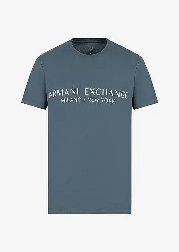 A｜X Armani Exchange Mens Short Sleeve Milan New York Logo Crew Neck T-Shirt - 4