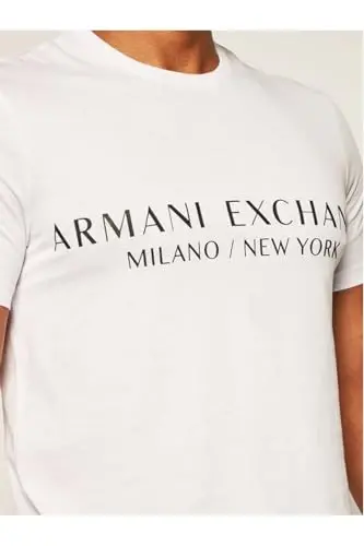 A｜X Armani Exchange Mens Short Sleeve Milan New York Logo Crew Neck T-Shirt - 3