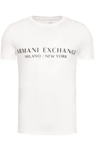A｜X Armani Exchange Mens Short Sleeve Milan New York Logo Crew Neck T-Shirt - 5