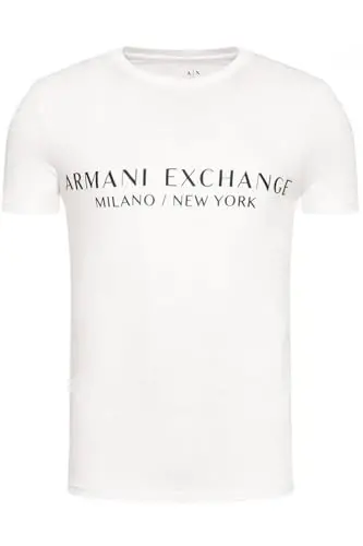 A｜X Armani Exchange Mens Short Sleeve Milan New York Logo Crew Neck T-Shirt - A｜X