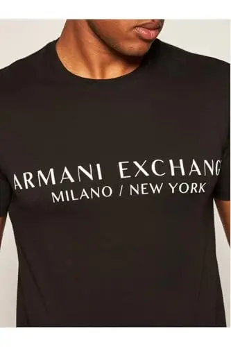 A｜X Armani Exchange Mens Short Sleeve Milan New York Logo Crew Neck T-Shirt - 4