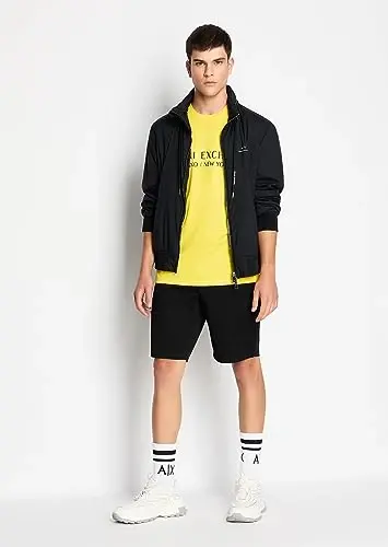 A｜X Armani Exchange Mens Short Sleeve Milan New York Logo Crew Neck T-Shirt - 2