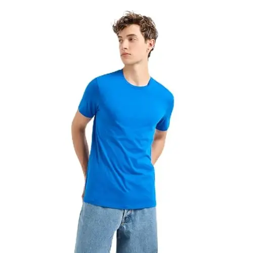 AX Armani Exchange Men's Solid Colored Basic Pima Crew Neck - 1