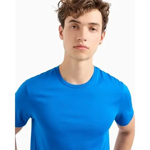 AX Armani Exchange Men's Solid Colored Basic Pima Crew Neck - 4