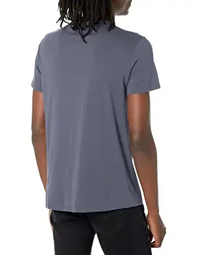 AX Armani Exchange Мужская однотонная базовая футболка Pima с круглым вырезом - A|X ARMANI EXCHANGE MENS APPAREL (1)