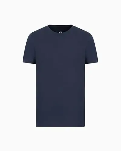 AX Armani Exchange Men's Solid Colored Basic Pima Crew Neck - 1