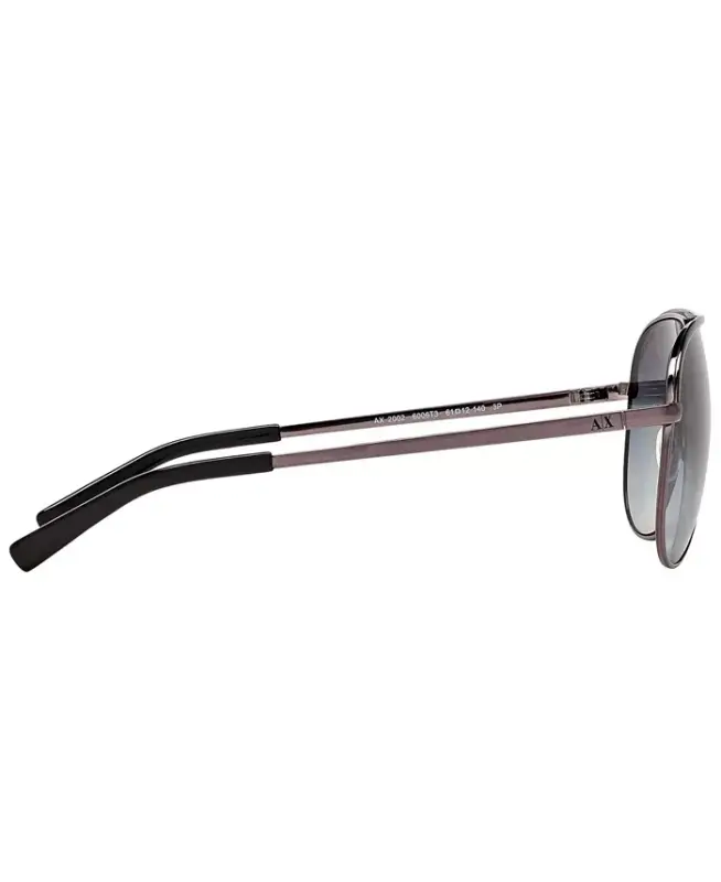 AX Armani Exchange Polarized Sunglasses , AX AX2002P - GUNMETAL BLACK/GREY GRADIENT POLAR - 6