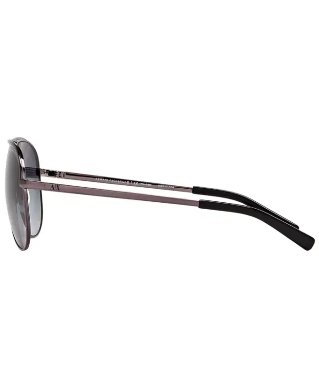 AX Armani Exchange Polarized Sunglasses , AX AX2002P - GUNMETAL BLACK/GREY GRADIENT POLAR - 8
