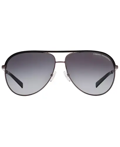 AX Armani Exchange Qutblangan Quyosh ko'zoynaklari, AX AX2002P-GUNMETAL BLACK/GREY GRADIENT POLAR - 4