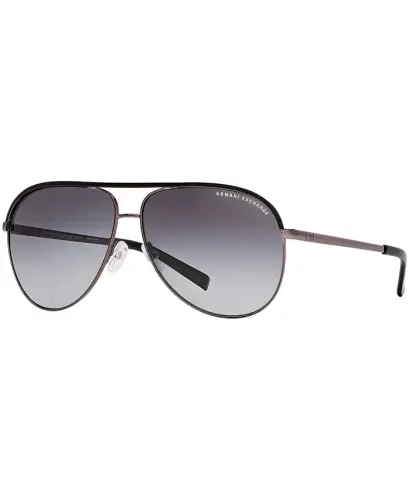 AX Armani Exchange Qutblangan Quyosh ko'zoynaklari, AX AX2002P-GUNMETAL BLACK/GREY GRADIENT POLAR - 1