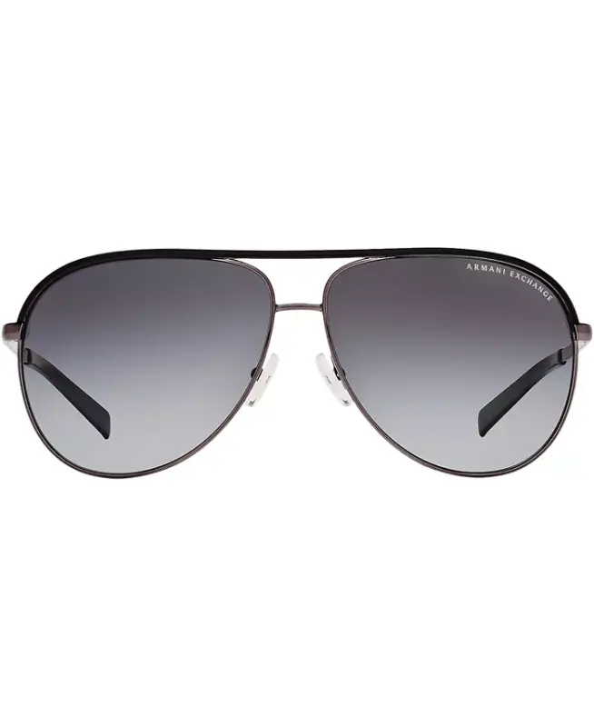 AX Armani Exchange Qutblangan Quyosh ko'zoynaklari, AX AX2002P-GUNMETAL BLACK/GREY GRADIENT POLAR - 2