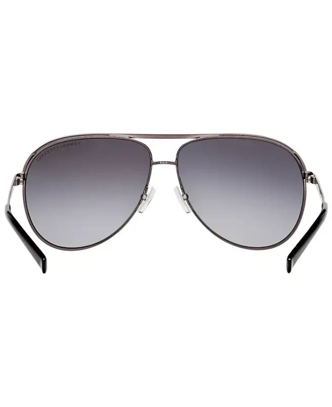 AX Armani Exchange Qutblangan Quyosh ko'zoynaklari, AX AX2002P-GUNMETAL BLACK/GREY GRADIENT POLAR - 7