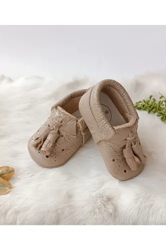 Axel Deri Unisex Chaqaloq Makaseni Sutli Qahva Patik-Sutli Qahva - 8