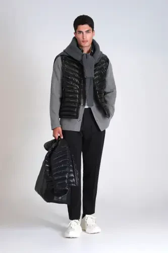 Axel Goose Down Men's Vest Black - LUFIAN (1)