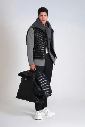 Axel Goose Down Men's Vest Black - 4