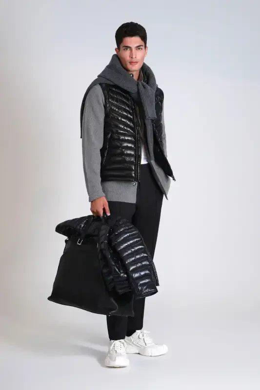 Axel Goose Down Men's Vest Black - 4