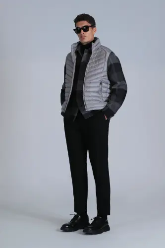 Axel Goose Down Men's Vest Grey-Grey - LUFIAN (1)