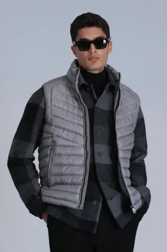 Axel Goose Down Men's Vest Grey-Grey - 3