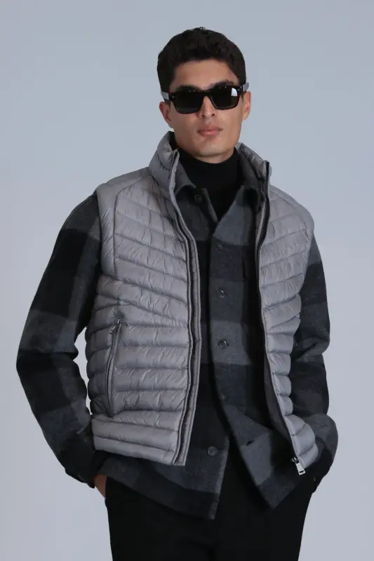 Axel Goose Down Men's Vest Grey-Grey - 3