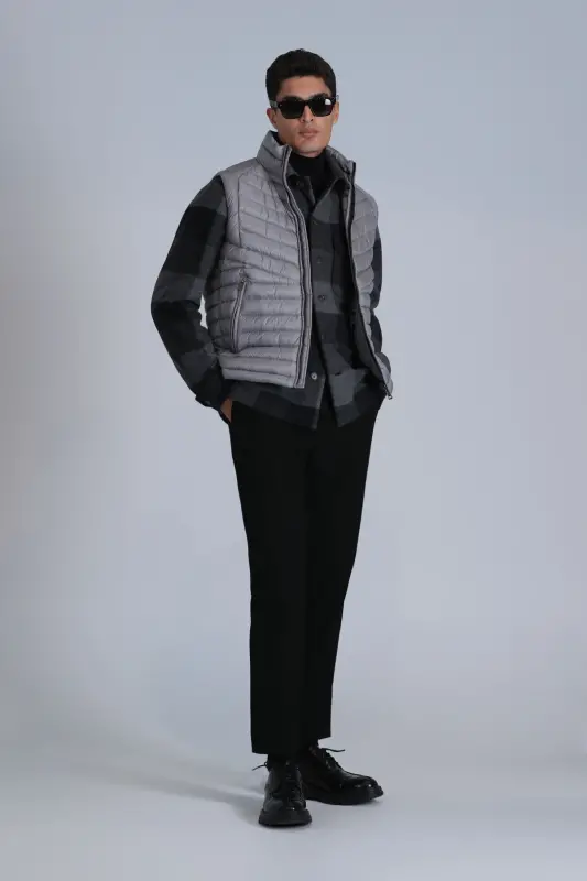 Axel Goose Down Men's Vest Grey-Grey - 4