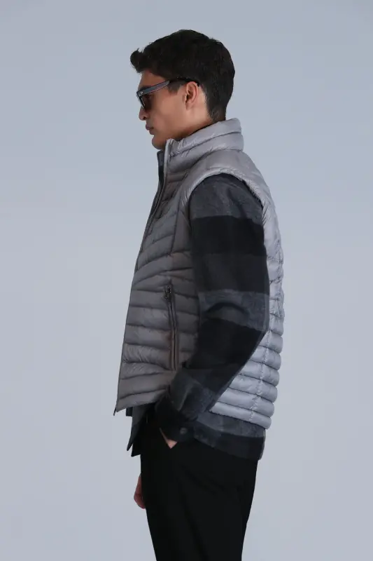 Axel Goose Down Men's Vest Grey-Grey - 5