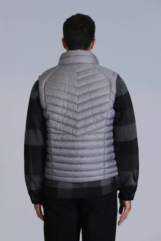 Axel Goose Down Men's Vest Grey-Grey - 6