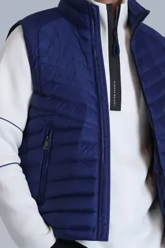 Axel Goose Down Men's Vest Sax-Sax - 3