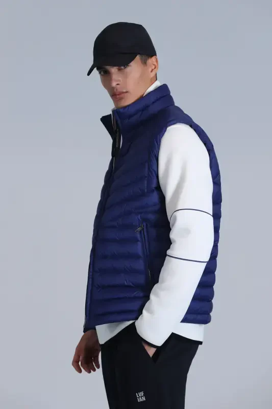 Axel Goose Down Men's Vest Sax-Sax - 5