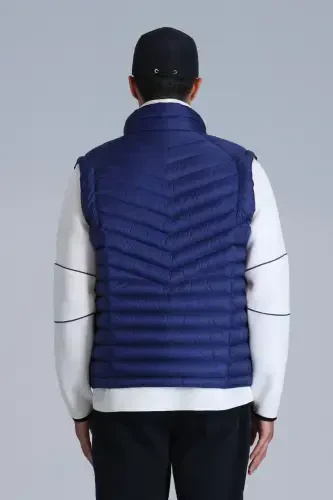 Axel Goose Down Men's Vest Sax-Sax - 6