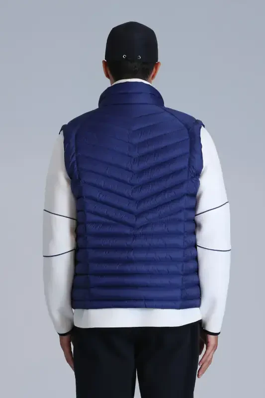 Axel Goose Down Men's Vest Sax-Sax - 6