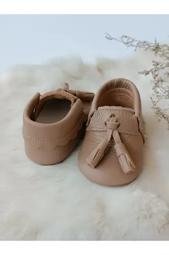Axel Sade Vizon Haqiqiy Charmdan Qilingan Chaqaloq Mokasin-Sade Vizon - 7