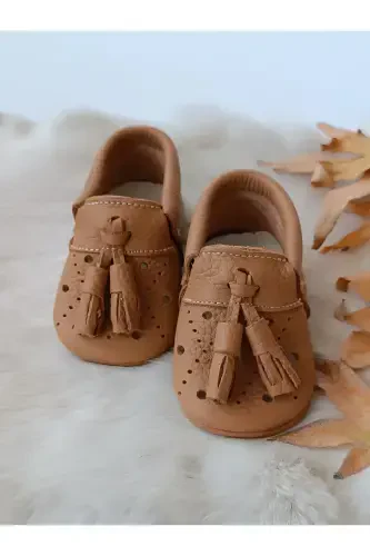 Axel Taba Haqiqiy Charm Bebek Mokasin-To'q Jigarrang - 4