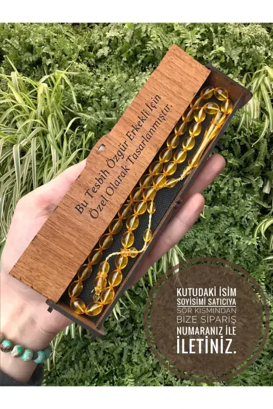 Ахшап Кутулу Тоз Кехрибар Тесбих-дживджив сарысы2 - KANUNİ TESBİH