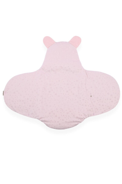 Ay Yıldız Desenli Bebek Kundak Ve Battaniye - Pembe - 7