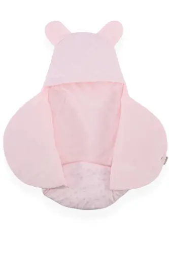 Ay Yıldız Desenli Bebek Kundak Ve Battaniye - Pembe - 2